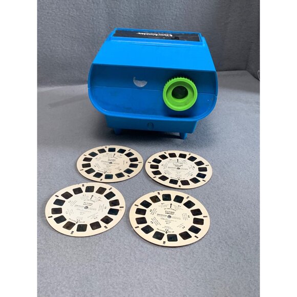Vintage View-Master Entertainer Projector with 4 Smurf Classic Reels - Picture 7 of 8